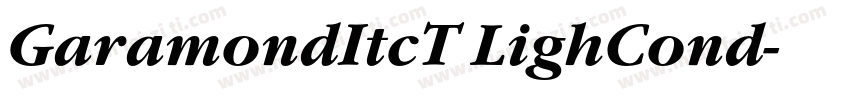 GaramondItcT LighCond字体转换